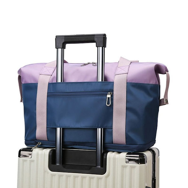 Fargeblokkdesign kort reiseveske, bærbar sportsbag
