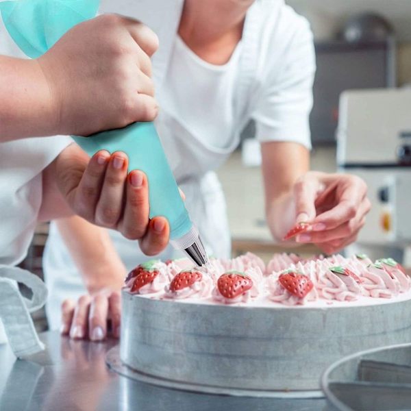 Kakedekoreringstilbehør for baking med gjenbrukbare sprøyteposer i blått