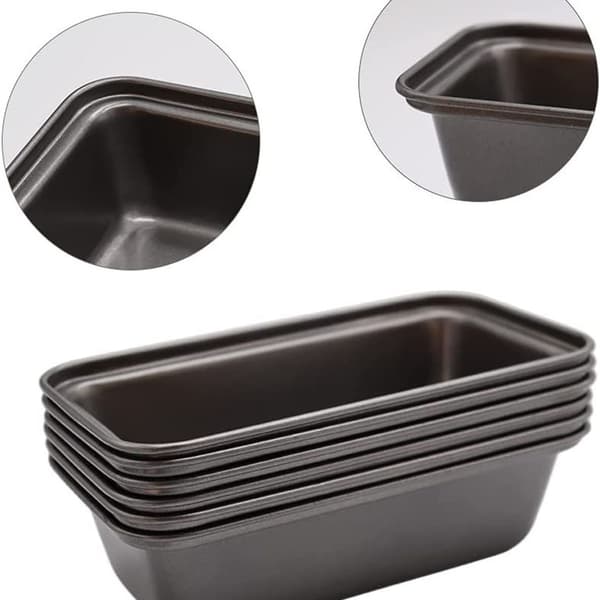 Brødform, 6 mini non-stick brødformer og brødform, karbonstål brødform for