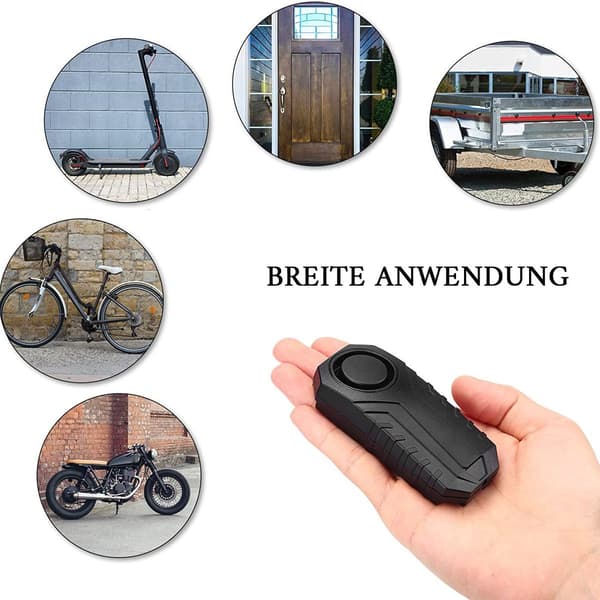 Cykel larmsystem 2-pack, 113dB högt trådlöst stöldskydd cykel motorcykel KLB