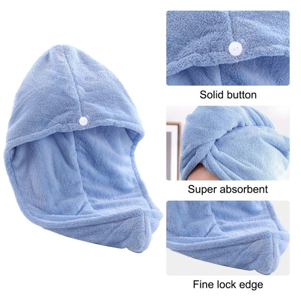 Mikrofiber hårhåndklæde, superabsorberende, hurtigtørrende, frisure 3