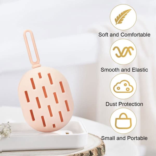 Makeup Sponge Holder, 5PCS Dubbelsidig Andningsbar Khaki KLB