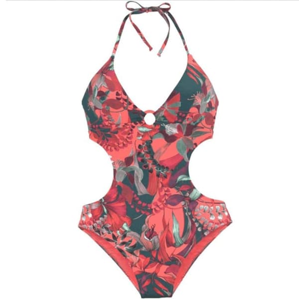 Hel badedragt halter hals slips bikini badedragt