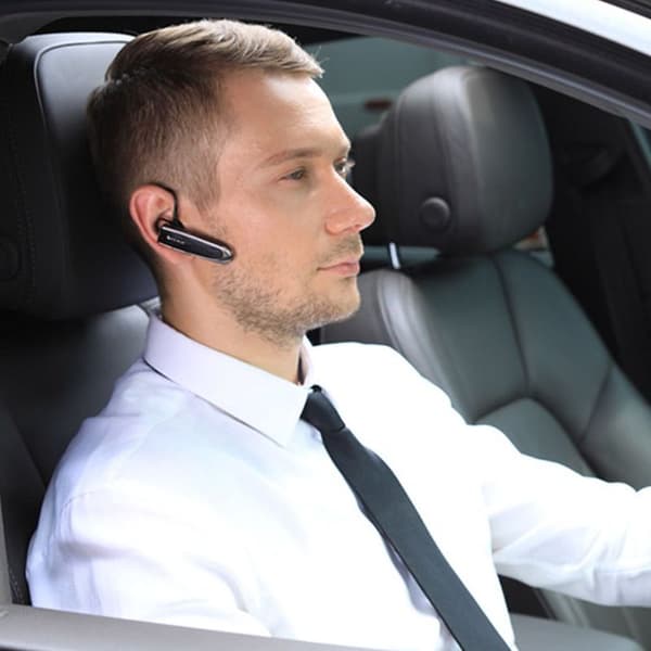 Bluetooth-hörlurar V5.0 Trådlösa Handsfree-headset 24 timmar Svart