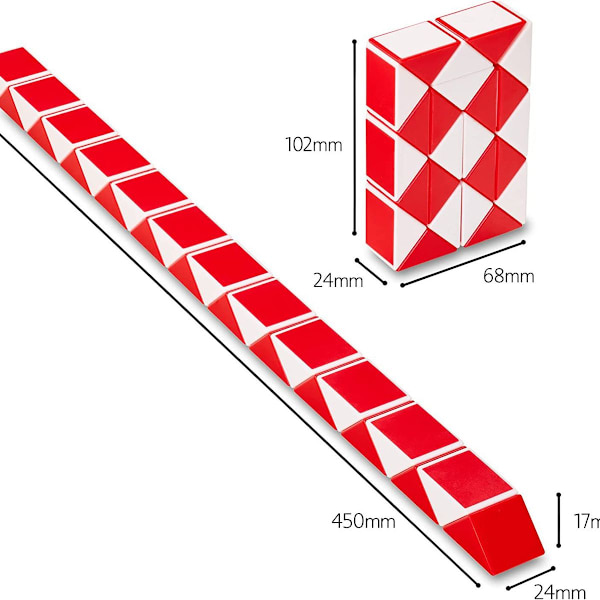 Cubixs Magic Snake - 24 block, gul KLB