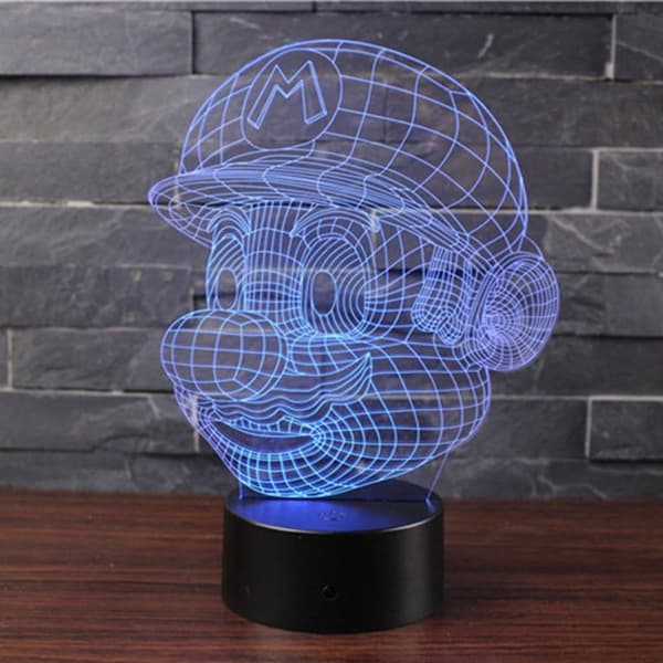 3D illusjonsnattlys, LED-skrivebordslampe, nattbordslampe, KLB