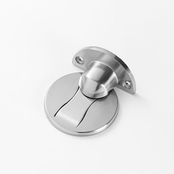 Magnetisk dørstopper, dørstopperstøtte, dørstopper i metall, kraftig 304 rustfritt stål (5 stk, børstet stål) KLB