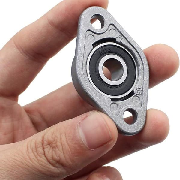 Förpackning med 6 kullagerblock 8 mm diameter zinklegering rombisk KLB