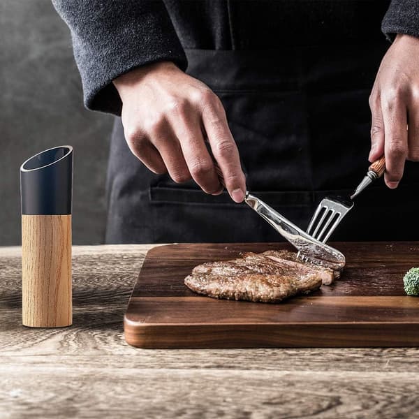 Salt och pepparkvarn set om 2, kvarnset för köket, shaker med