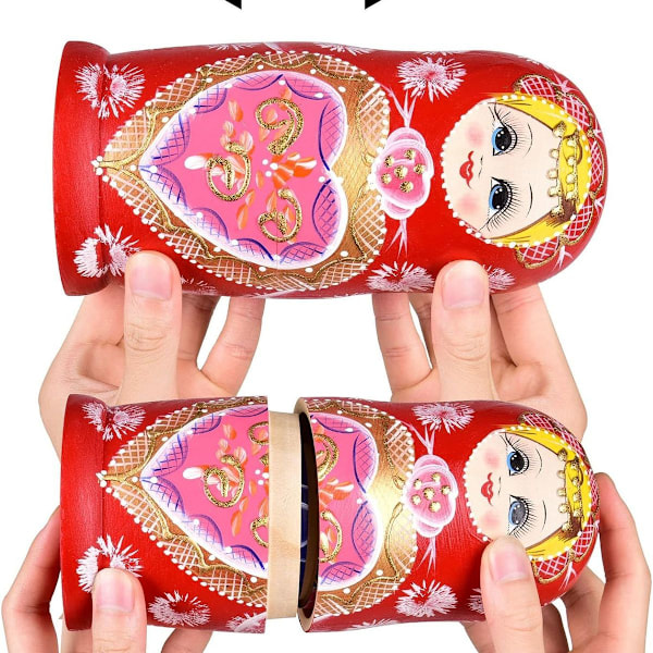 Rysk trädocka Matryoshka stapelbar handgjord leksak KLB