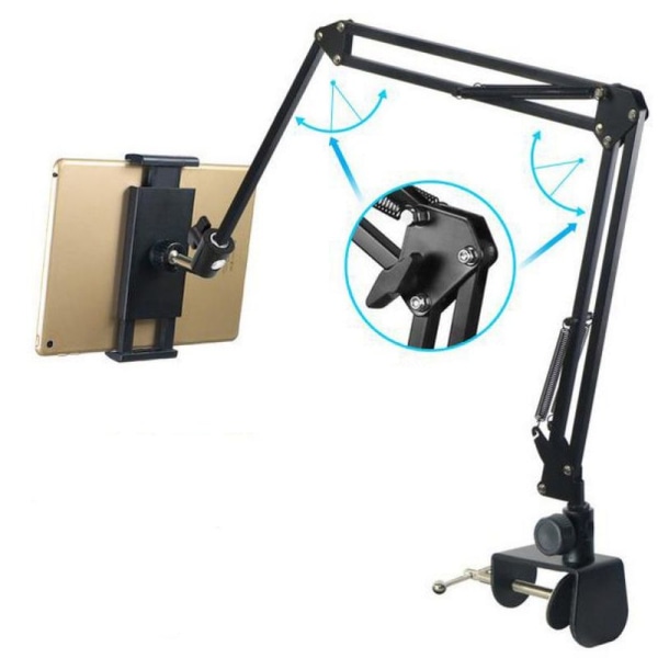 Tabletstativ for seng, tabletholder for seng, tabletstativholder 360 grader