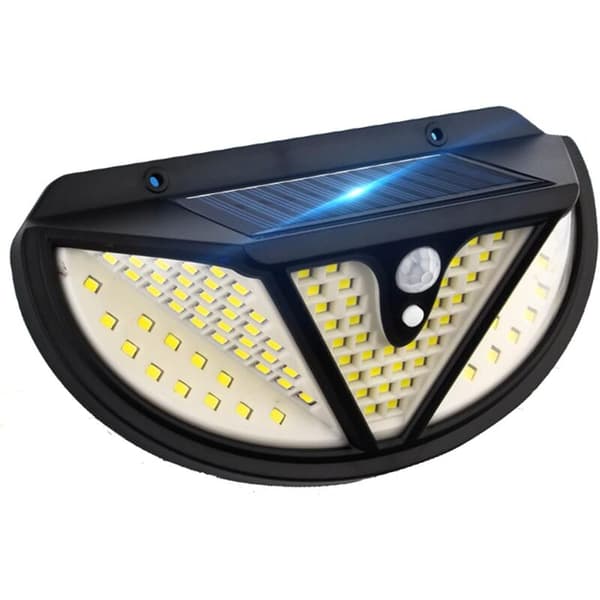 Utendørs solcellelamper med bevegelsessensor, 118 superlyse 300° LED utendørs spotlights, 3 moduser, 4 vanntette solcellevegglamper KLB