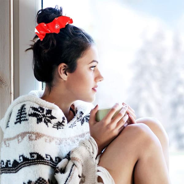 Mjuka elastiska hårband scrunchies för kvinnor och flickor KLB