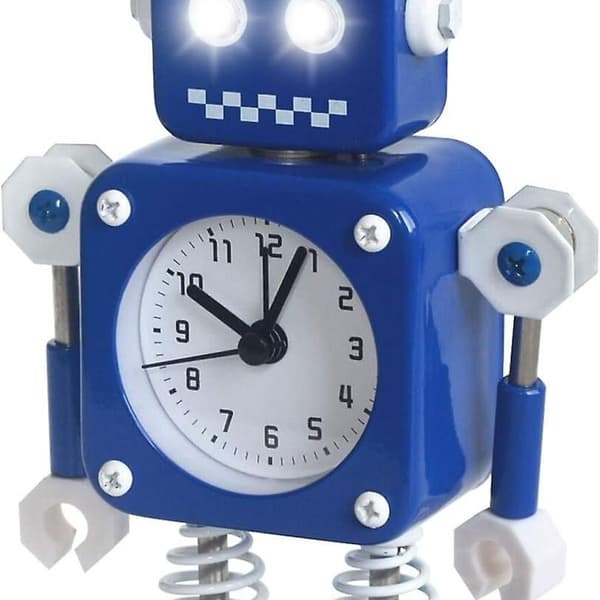 Robotväckarklocka utan tickande ljud: modern och tyst