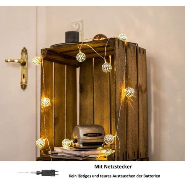 Marockanska LED-ljusslingor - 5 meter | EJ med strömsladd