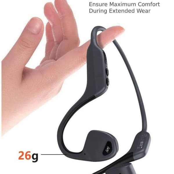 Bone Conduction Trådlösa Sport Bluetooth Hörlurar Over-Ear Grå
