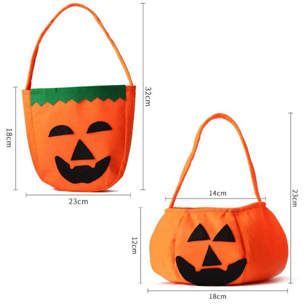 Halloween-kurpitsakarkkipussit lapsille Temppuilupussit Non-Woven-lahja