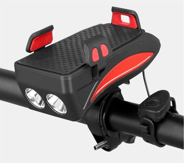 LYDQ Pyörän Puhelinteline 4-in-1 LED-Etuvalo 2000mAh