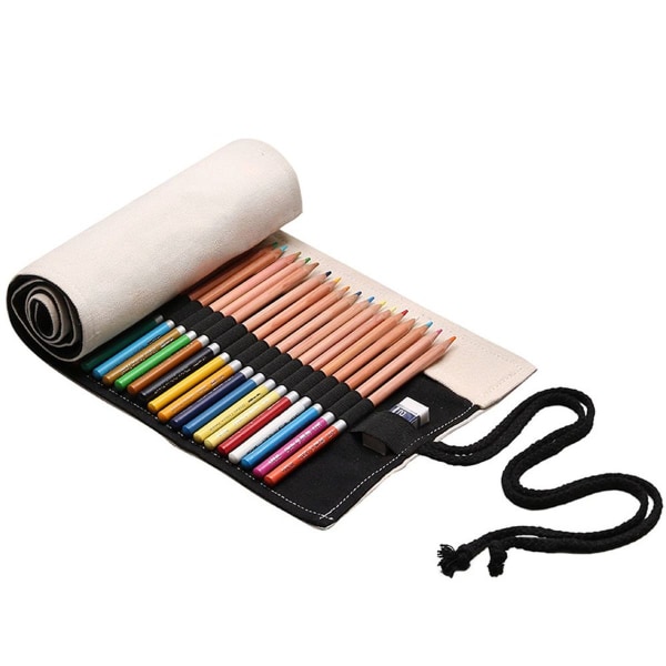 Canvas Case Värillinen kynäpidike Organizer Piirustus Shape13 KLB