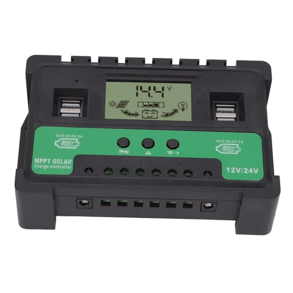 Solcellsregulator 12V 24V Laddnings-Urladdnings-PV-Regler LCD KLB