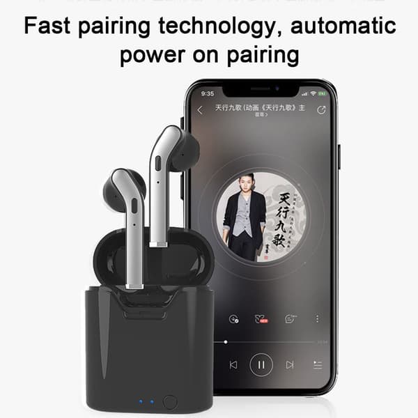 Bluetooth-hörlurar Trådlösa hörlurar Svart