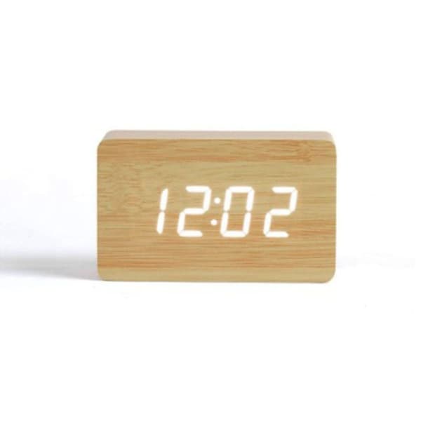 LED digital väckarklocka liten farfarsklocka med datum temperaturvisning, 3