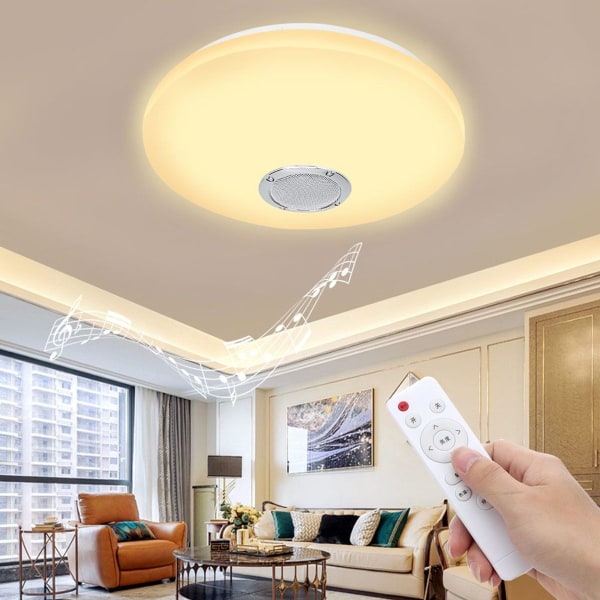 LED RGB taklampe med Bluetooth høyttaler for soverom KLB