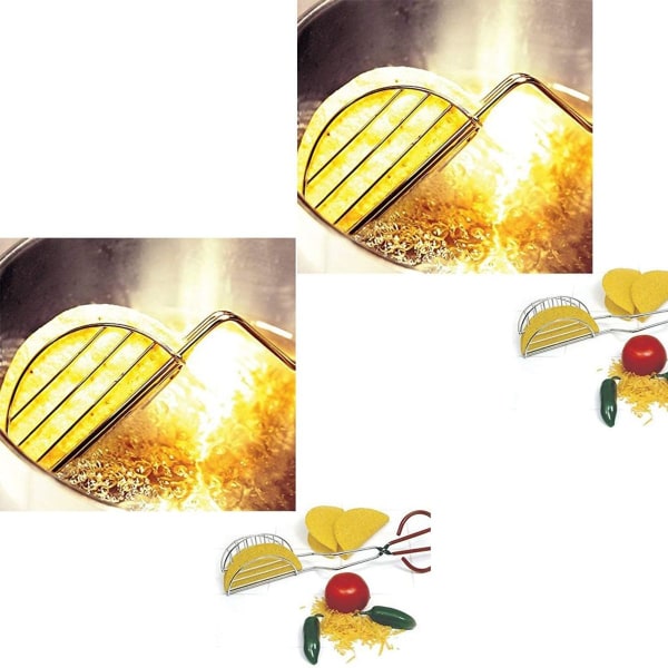 ZYCX123 Taco Maker i rustfrit stål, presse til stegte tacoskaller, form til sprøde frituregryder, tang KLB