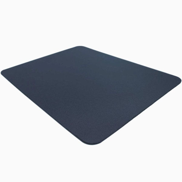 Computer mouse pad with non-slip rubber base, washable, dark blue