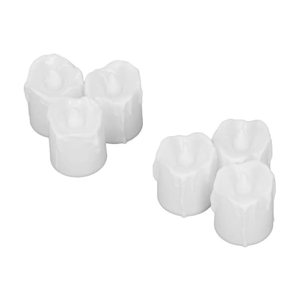 6 LED-stearinlys, simulert flimring, romantisk KLB