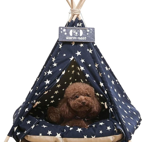 Tipi for hunder og katter med puter, tipi telt KLB