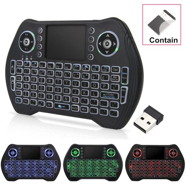Mini trådløst tastatur, 2,4 GHz trådløs mini tastaturcontroller med
