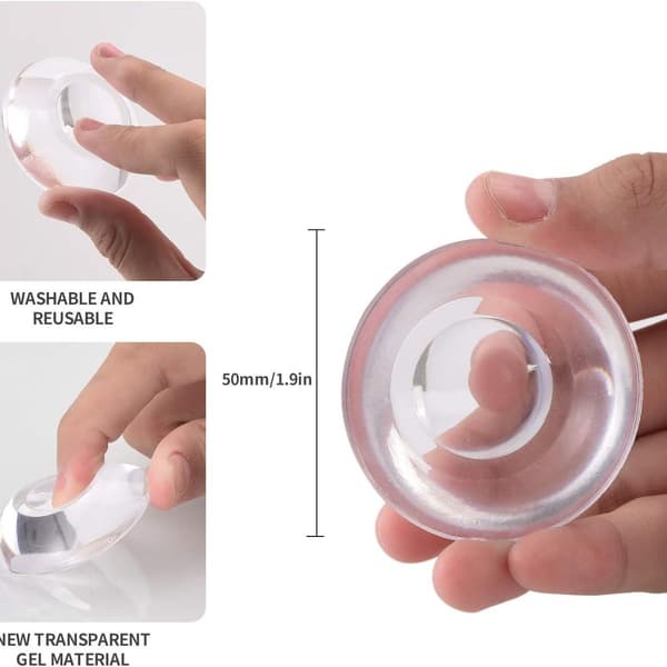 Set med 9 dörrskydd, självhäftande, transparenta KLB