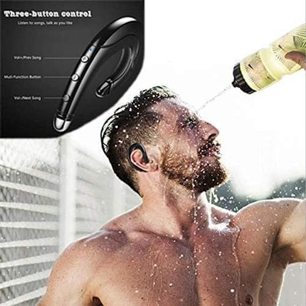 Trådløst Bluetooth-headset med ørekrog, knogleledning Bluetooth
