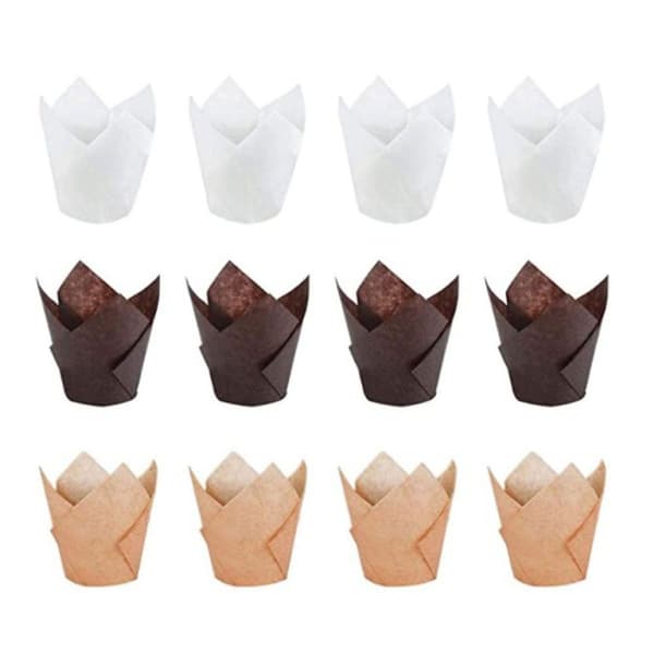 150 stk muffin kopper papir tulipanform bagekopper cupcake