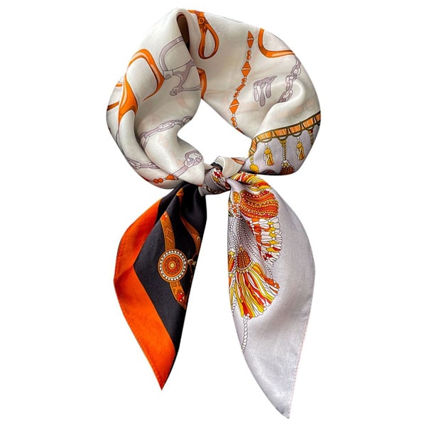 Fashion Soft Large Square Satin Scarf Set för kvinnor KLB