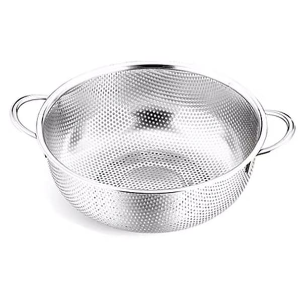 Mikroperforert sil med håndtak og bunn i rustfritt stål