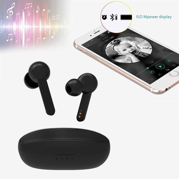 Bluetooth-kuulokkeet, langattomat Bluetooth-kuulokkeet mustat