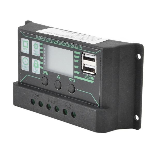 Solcelle lade-aflade controller, justerbar LCD-skærm KLB