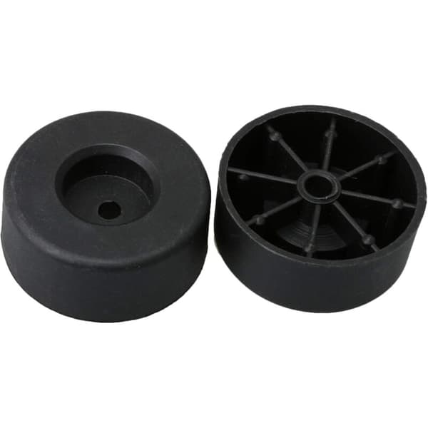 20 stk runde sorte møbelben i plast, 45 mm diameter, 18 mm diameter, 6 mm diameter KLB