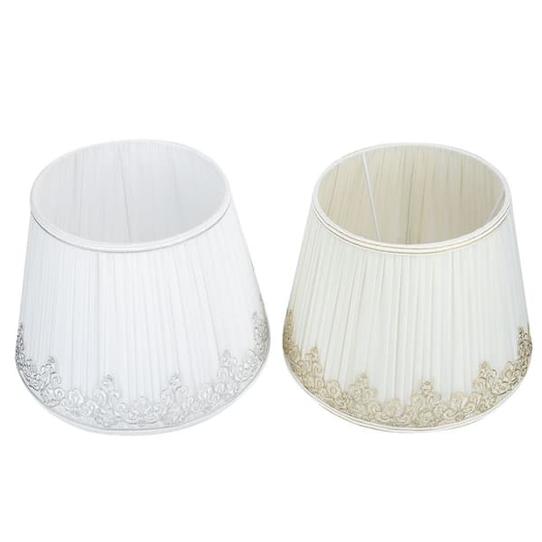 2 moderna lampskärmar med spetsväv, vardagsrumstillbehör KLB