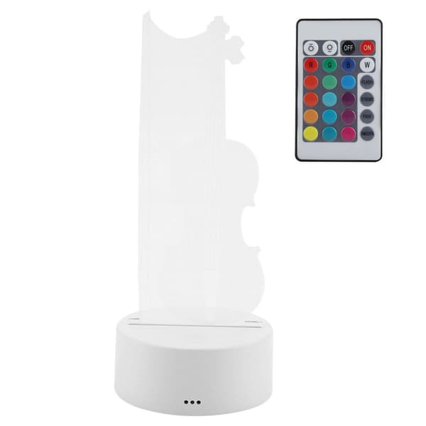 3D nattlampa, ABS bas hållare, cello form, lampa touch KLB