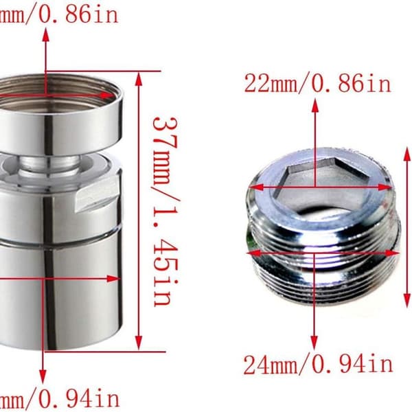 Lufteventil for kraner - 360° roterbar - KLB
