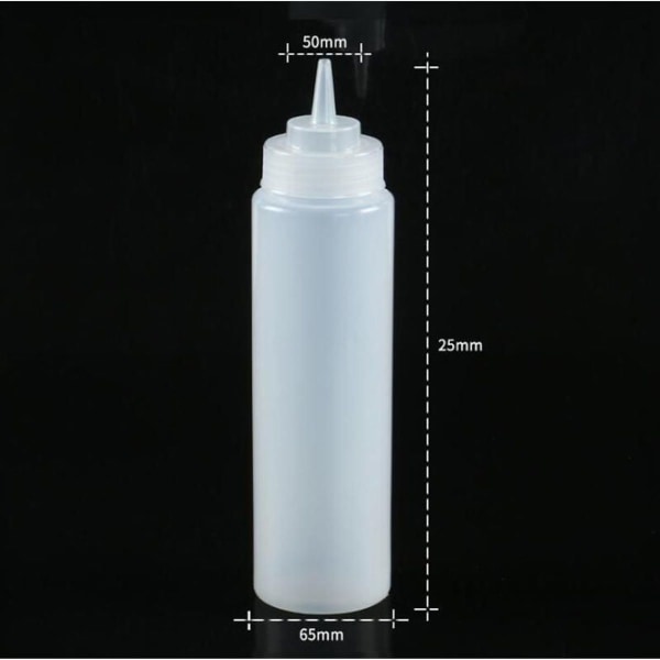 Vegena klemmeflaske i plast, 4 stk 240ml plast klemmeflaske KLB