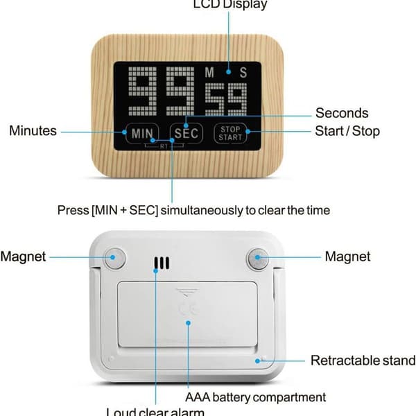 Digital Kökstimer Elektronisk Äggtimer Stoppur
