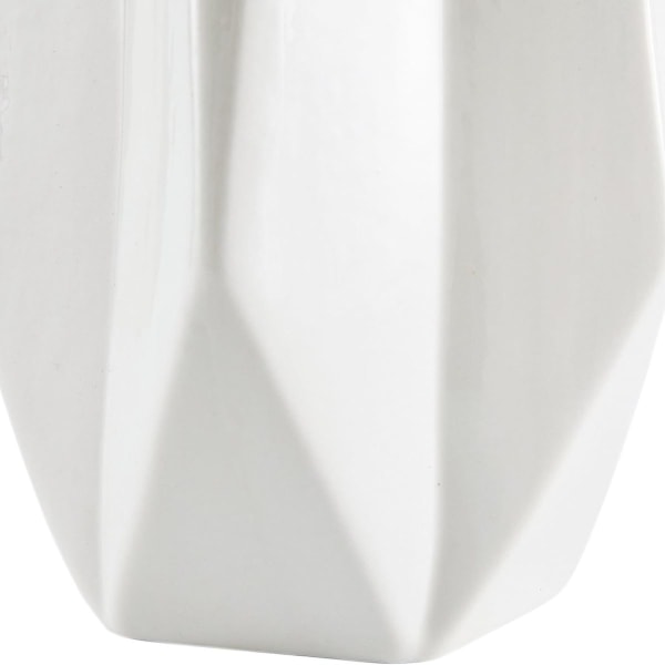 Rivet Modern Angled Stoneware Vase 36.5cm Tall White