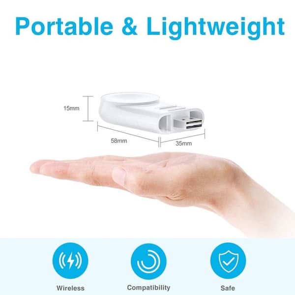 Trådløs lader egnet for Apple Watch, justerbar USB
