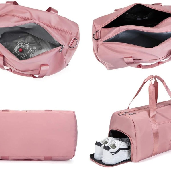 Sportsbag reiseveske moteriktig vanntett med skorom våtrom for kvinner
