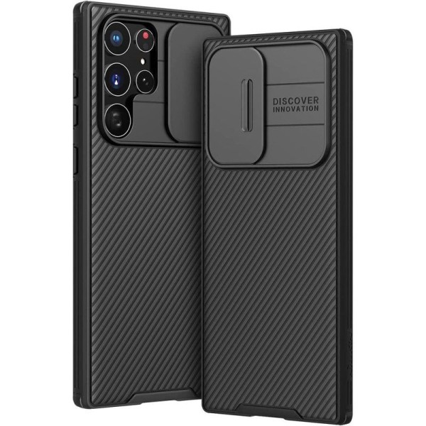 Phone case kompatibelt med Samsung Galaxy S22 Ultra case, kameraskydd med