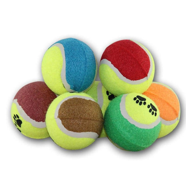 Tennisball for hunder 2 tennisballer, tilfeldig farge diameter 6,5 cm